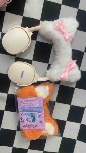 headphone cover 🎧Cài bọc tai nghe móc len thiết kế các ngôi sao độc đáo trang trí tai nghe chụp cho sony