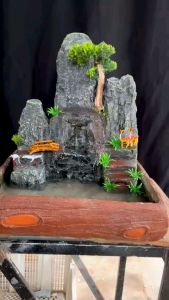 (Tặng kèm máy bơm)- Hòn Non Bộ Có Thác Nước- Núi Đá Hồ Cá Cảnh- Hòn Non Bộ MiNi