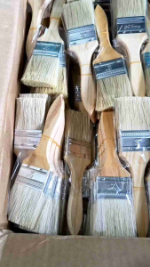 แปรงทาสี ขนทอง แปรงทาสี ขนแน่น ขนหนา ขนไม่หลุดง่าย ล้างแล้วนำไปใช้ใหม่ได้ ขนาด 1-4 นิ้ว Paint Brush size 1"-4"