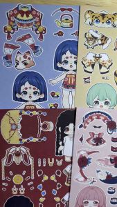 Set 8 sticker phối trang phục các nhân vật giúp bé sáng tạo