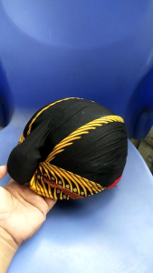 COD Blangkon Lipat Jogja Jebeh Hitam Motif Batik Coklat