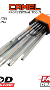 KUNCI L 1SET PLUS BINTANG CAMEL/KUNCI L BINTANG SET 9 PCS EXT PREMIUM KUNCI L KOMBINASI CAMEL CHROME