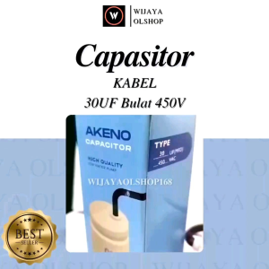 Kapasitor 30uf 450VAC Bulat Kabel/AKENO