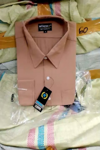 Wendya.T Kemeja Formal Reguler Warna Mocca✓Kemeja Pria Polos Lengan Panjang