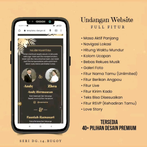 Undangan Pernikahan Website DG.14 Bugoy | Premium Full Fitur | Free Thanks Card