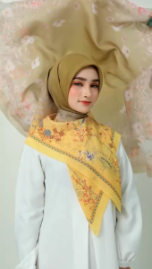 Hijab Segiempat Syari Ukuran 130cm x 130cm | Hijab Voal Motif