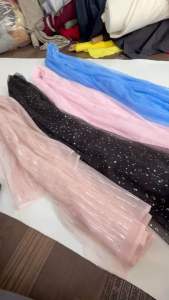 Vải  Lưới Kim Tuyến-dệt nảy hạt sắc màu-Chất vải mỏng trong suốt sợi vải đanh mà lại mềm mỏng bay