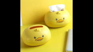 Tempat Tissue Karakter Kartun Bebek Wadah Penyimpanan Tisu Unik 6LK20