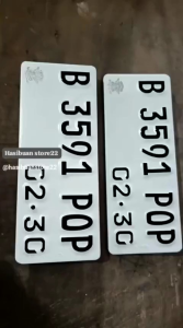 Plat Nomor Motor Baut Tanam Font Terbaru & Font Standard