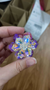 🔥New Arrival 38SK 🌺4.6cm Elegant Crystal Flower Brooch Pin for Women Blazer Dress Shawl Wedding Gift