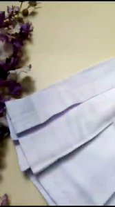 Rok rempel sekoah smp / sma  warna  Putih  bahan elemen