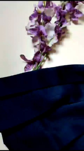 rok rempel  smp  warna Biru bahan elemen