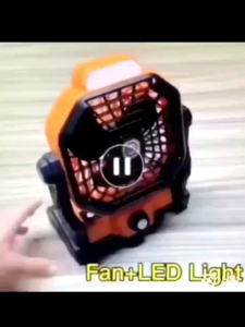 X20 Rechargeable 270° Adjustment Fan Outdoor Camping Fan USB Table Fan LED Lamp Emergency Night Light