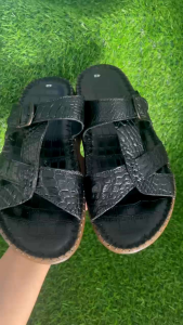 Dép Nam Quai Ngang Da Cá sấu 💯 Đan Viền Đi Rất Êm chân