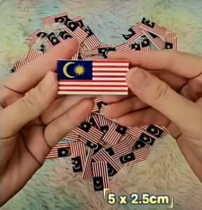 Lencana Pin Malaysia Jalur Gemilang (Pin/Magnet) | Malaysia Flag Name Tag Pin | Jalur Gemilang Badge with Magnet