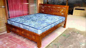 Tempat Tidur Minimalis Kayu Jati
