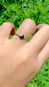 cincin model vancleeff ukir/perak asli silver 925 lapis emas/perhiasan fashion wanita terbaru