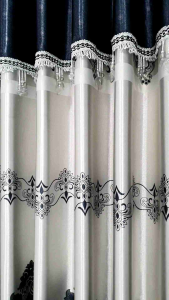 Gorden Jendela Blackout Bunga Geliter Poni Aesthetic Glossy Mewah Ukuran Lebar135 XTinggi 225 Ring12