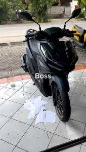 Striping satu set sticker carbon 3D pelindung dasboard vario 125 2023/2024