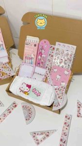[tặng thiệp] Set Đồ Dùng Học Tập Hello Kitty Quà Văn Phòng Phẩm Dành Tặng Học Sinh Người Thân Dịp Lễ 1/6