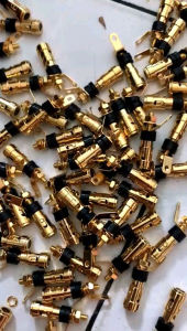 Binding Post Terminal Speaker Tekan Pencet Gold 1 Set Merah Hitam High Quality