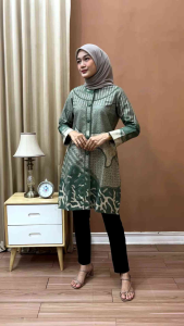 Tunik Batik Premium Full Lapisan Trikot Batik Modern