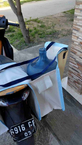tas obrok motor ukuran pas jirigen sangat kuat bawa gas atau galon
