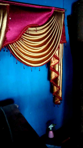 Gorden Poni Gelombang Mewah Satu Set Ukuran 300x250cm