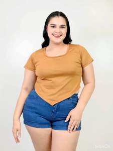 PLUS SIZE BANDANA CROP TOP / PLUS SIZE SQUARE NECK BANDANA TOP