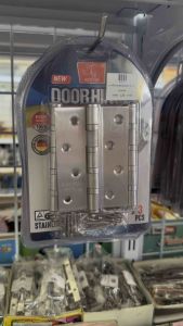 บานพับ 4x3 นิ้ว หนาพิเศษ 3 ตัว พร้อม น็อตสกรู บานพับหน้าต่าง บานพับรมดำ