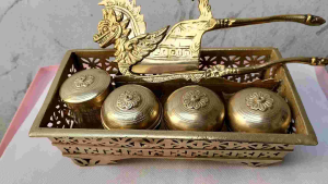 Pajangan tepak sirih khas melayu full set bahan kuningan lama