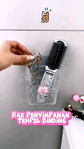 TB7524 [COD] Rak Penyimpanan Tempel dinding Transparan PITA Kotak Penyimpanan Rak Kamar Mandi Kotak Perhiasan Aksesoris make up Tempel Dinding