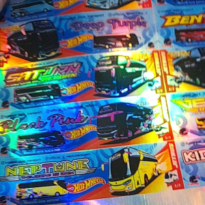 STIKER BUS BASURI HOT WHEELS HOLOGRAM ORIGINAL ANTI AIR ISI 45 PC / STIKER BUS BASURI ORIGINAL ANTI AIR/