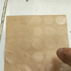 Stiker Label Bulat Transparan 2cm: 25 Pcs 1 Lembar