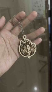 Personalized Keychain Logo Wooden Laser Engraved