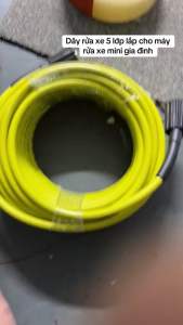 Dây Rửa Xe Cao Áp Màu Xanh Loại 5 Lớp Siêu Bền Chịu Áp Lực Cao. Dây Rửa Xe Ren 22mm ( Tặng Kèn Khớp Nối Đồng]