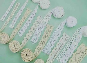 [5yards] Handmade Cotton Milk lace sewing ribbon crocheted hat ribbon wrapping cloth lace diy art scratchbook