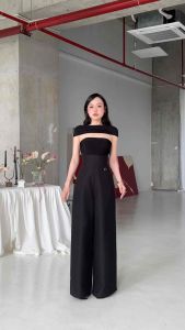 Jumpsuit thiết kế bố mềm cao cấp phối thun MOLLYNISTA thanh lịch quyến rũ cao cấp