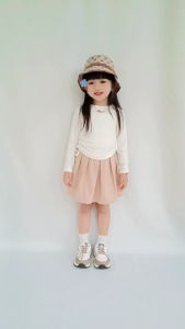 VEW - JESSLYN TOP - Atasan serut lengan panjang anak perempuan / Korean fashion 1-8tahun