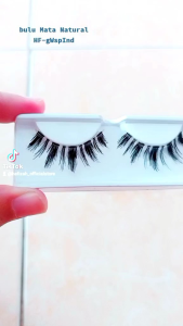 Bulu Mata Natural Hafizah HF GWspInd isi 1 Pasang Satuan Gratis Tutup Mika