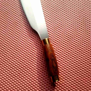 DAO PHA TRẮNG CHẶT XƯƠNG thép nhật chuôi gỗ cẩm vân