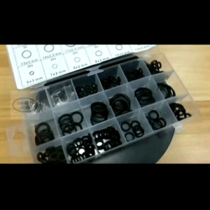 Power Seal O-Ring Kit | Seal Tightening | Taffware E436 | 225 pcs | Hitam