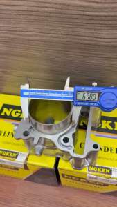 เสื้อจีออโน่ลูก62มิลปลอกสูบเหล็กบ่าเต็มพร้อมเจาะรูน้าท้ายปลอกยาวกว่าของเดิม2มิลเสื้อเปล่าลูก62มิลLAED-จีออโน่-pcx160