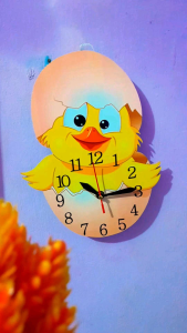 Jam Dinding Aesthetic Karakter Anak Ayam