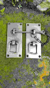 Overpal Pengunci Rumah Kuningan Motif Kotak Polos Antik Tanggung 1 Pcs