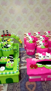 toples hias flanel set lengkap