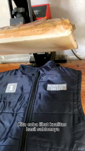 Custom Rompi vest parasut sablon satuan desain sesuka kalian bahan premium
