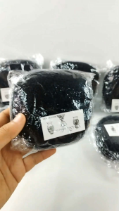 Cepol Rambut Donat Hitam Isi 6pcs Hairbun Hitam Elastis Besar Grosir