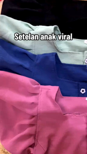 SETELAN CRINKLE ANAK CALISTA 1-6TAHUN / SETELAN ANAK PEREMPUAN PENDEK TERBARU 2023