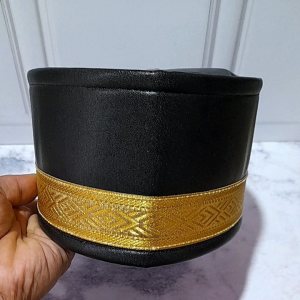 songkok bugis kulit sintetis 9cm